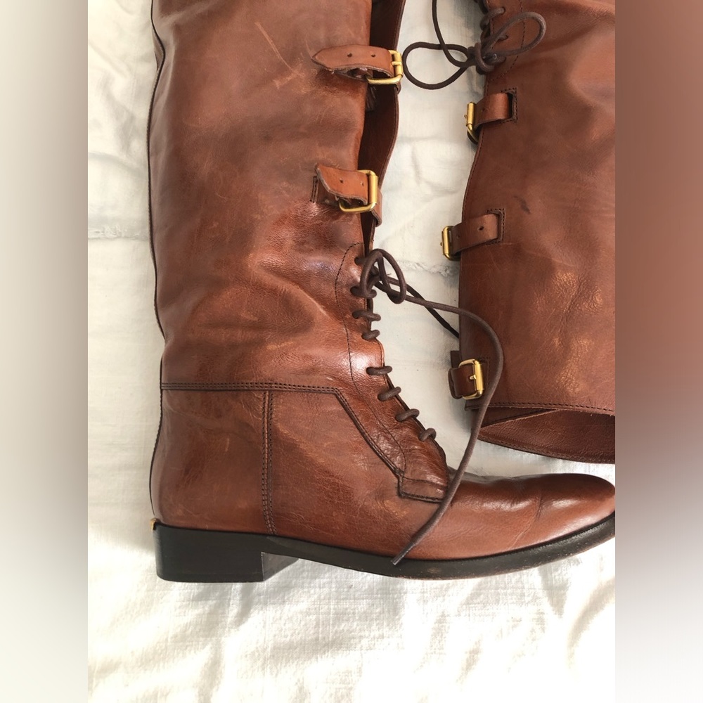 Burberry leather buckle front boots, EUC - Picture 5 of 7